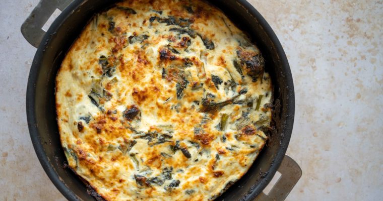 Gratin pommes de terre, blettes et ricotta