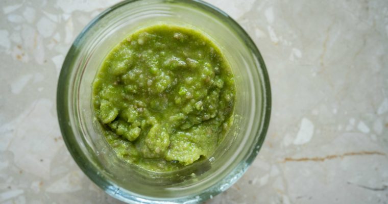Pesto de petits pois